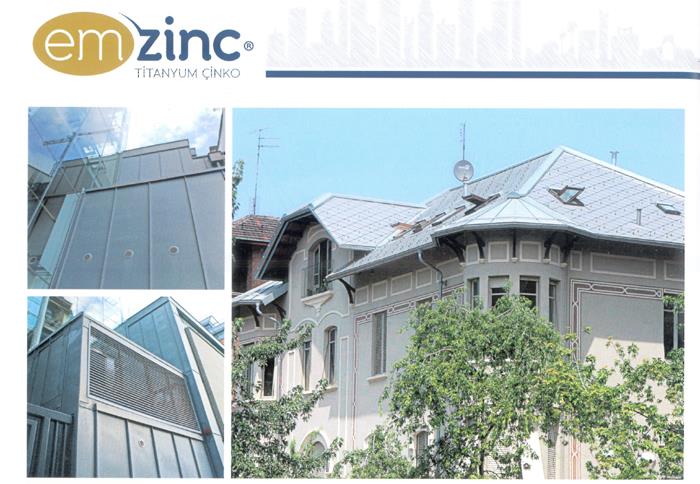 Emzinc Titanyum Çinko Uygulama Alanları Emzinc Titanyum Çinko Uygulama Alanları
